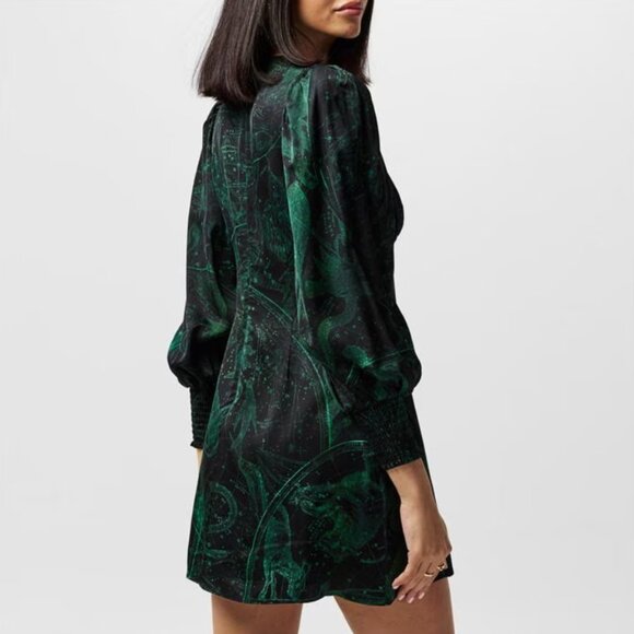 All Saints Auden Dress Jewel Green (UK color) US size 6 NWT - Picture 2 of 6